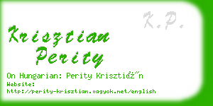 krisztian perity business card